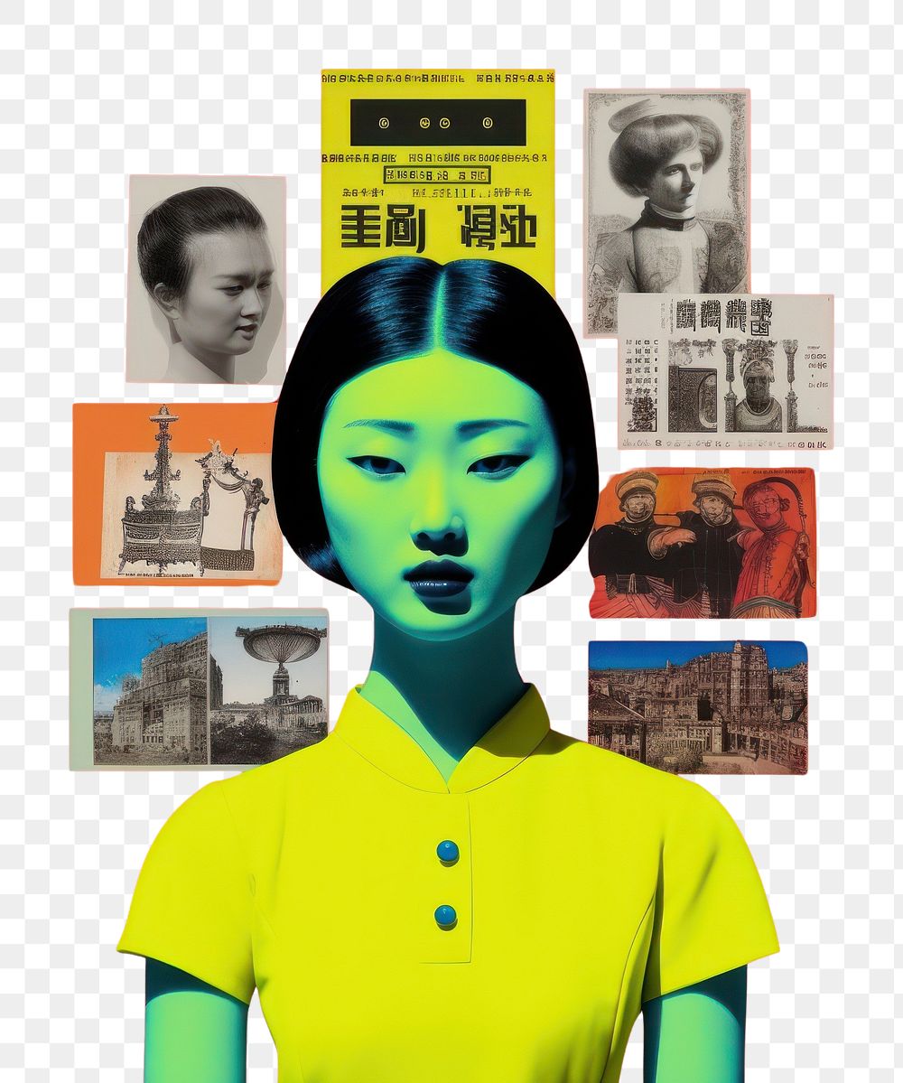 PNG Pop korea traditional art collage represent of korea culture advertisement publication brochure.