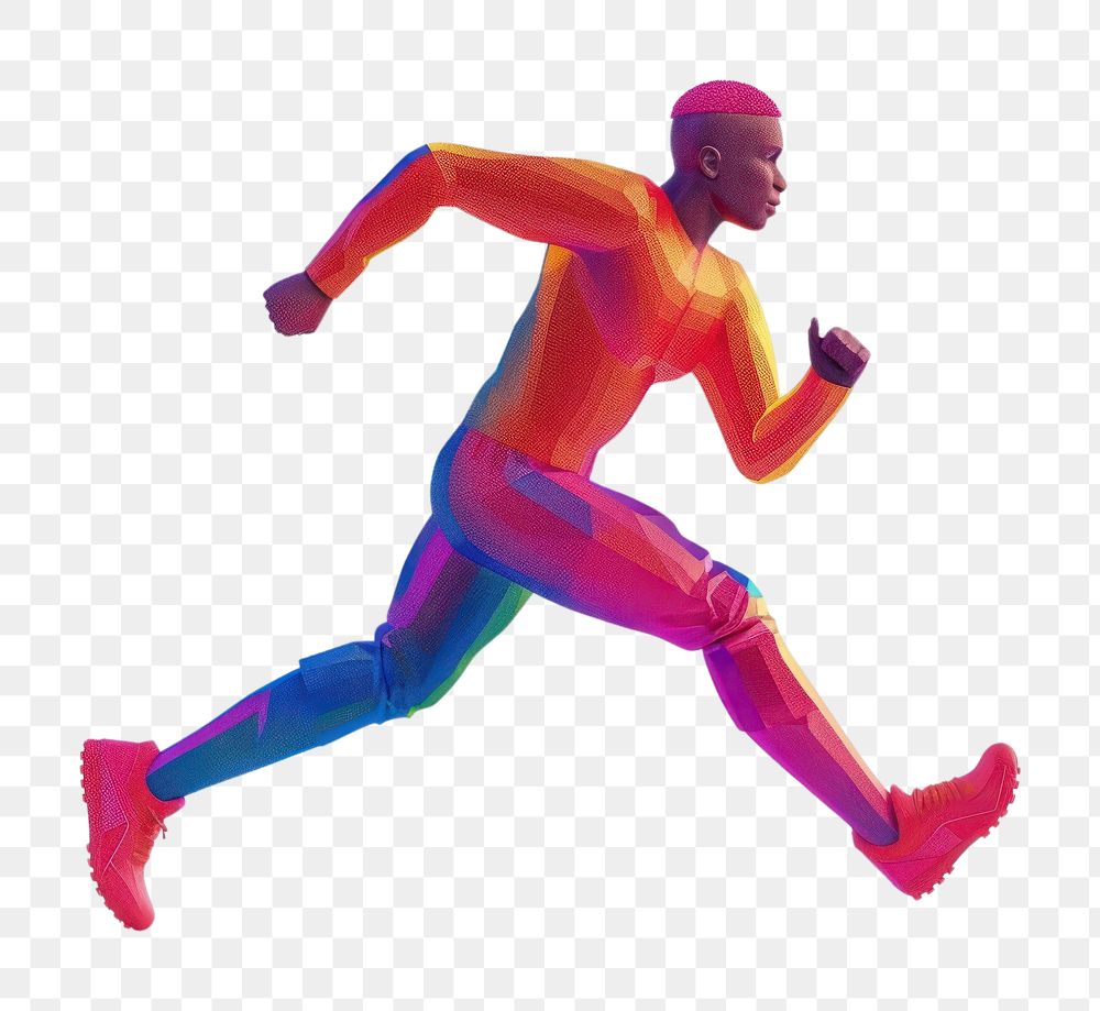 PNG Running person human toy.