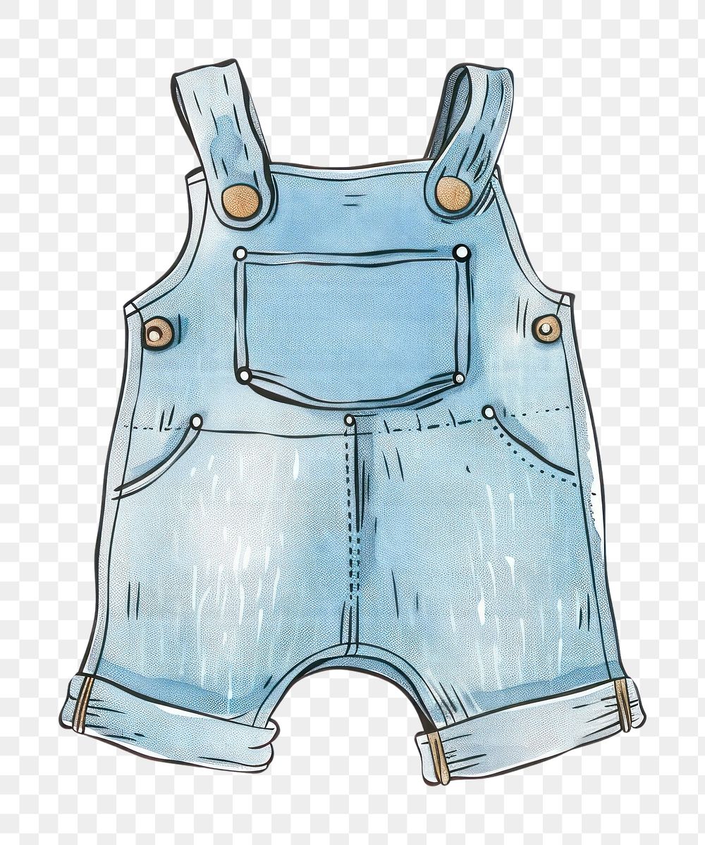 PNG  Individual baby overalls clothing apparel shorts.