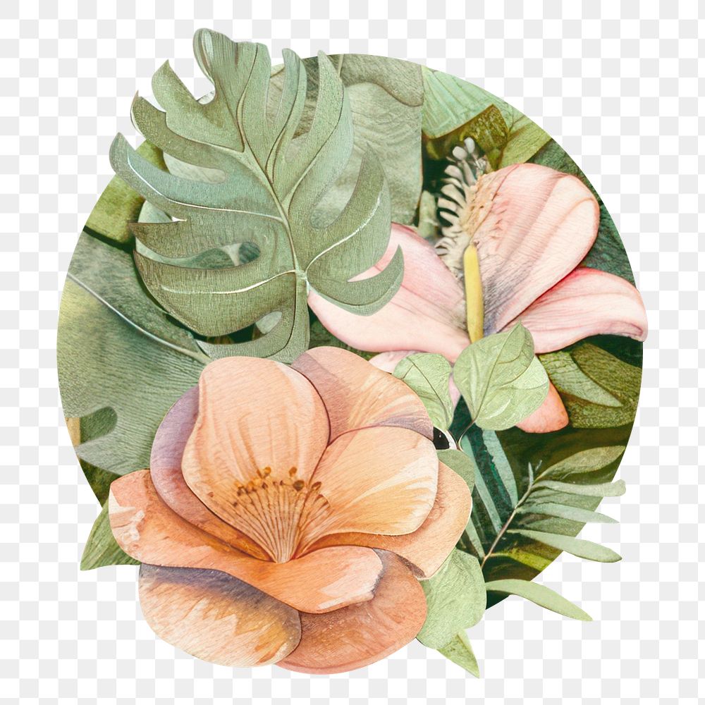Full stop png botanical art symbol, transparent background