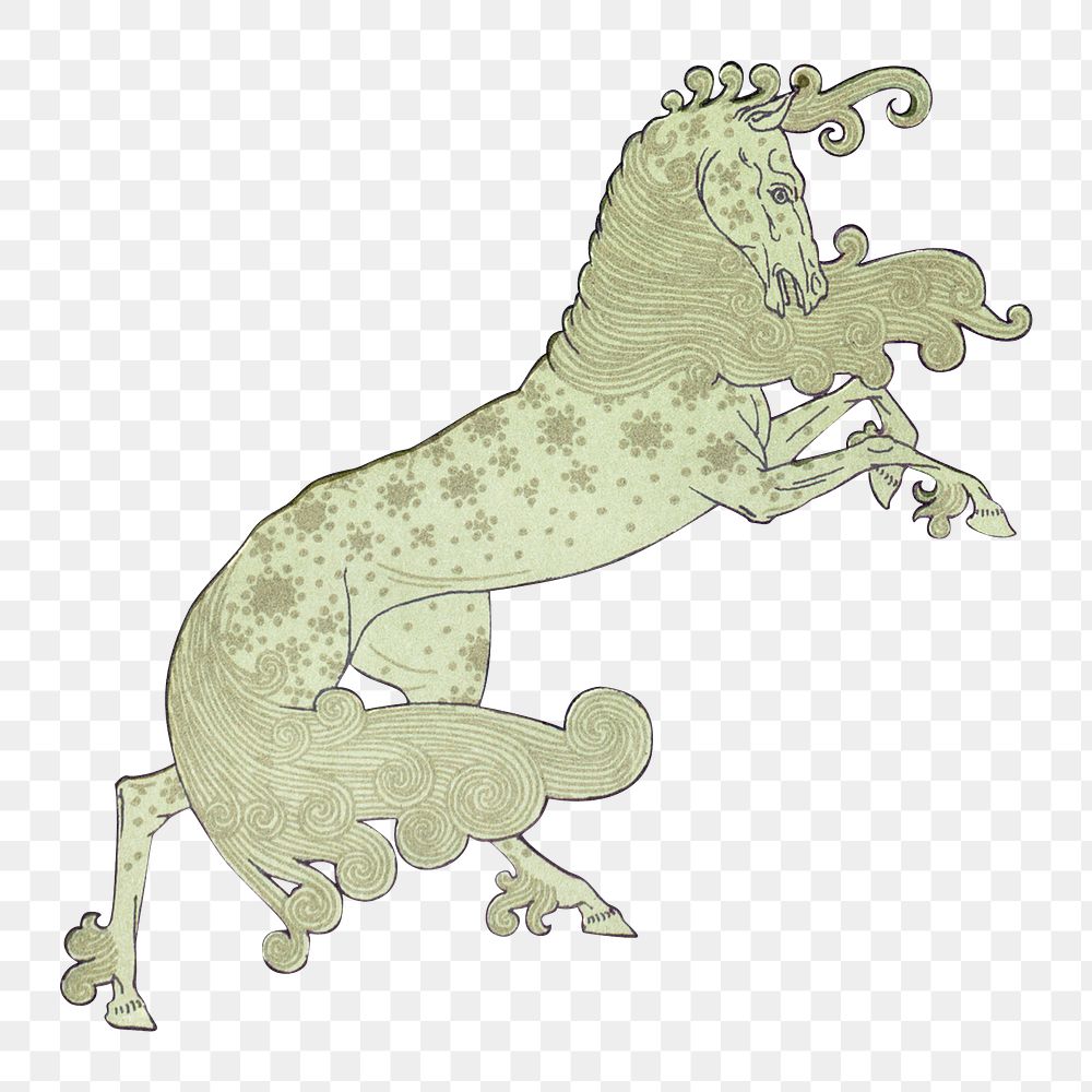 Horse png sticker, vintage animal, transparent background