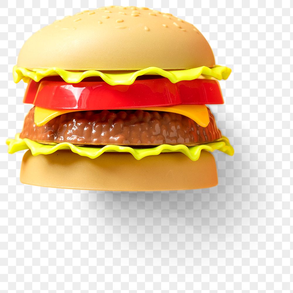 Cheeseburger 3D illustration png, transparent background 