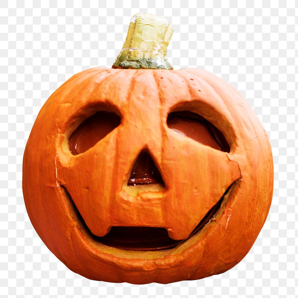 Png Halloween jack-o'-lantern sticker, transparent background
