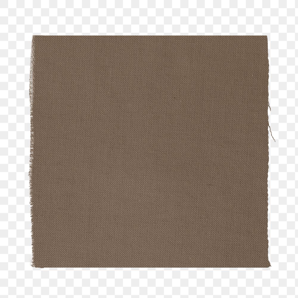 Brown fabric sample png sticker, transparent background