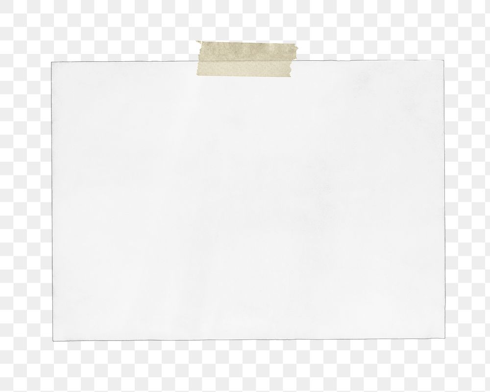 White note paper png sticker, transparent background