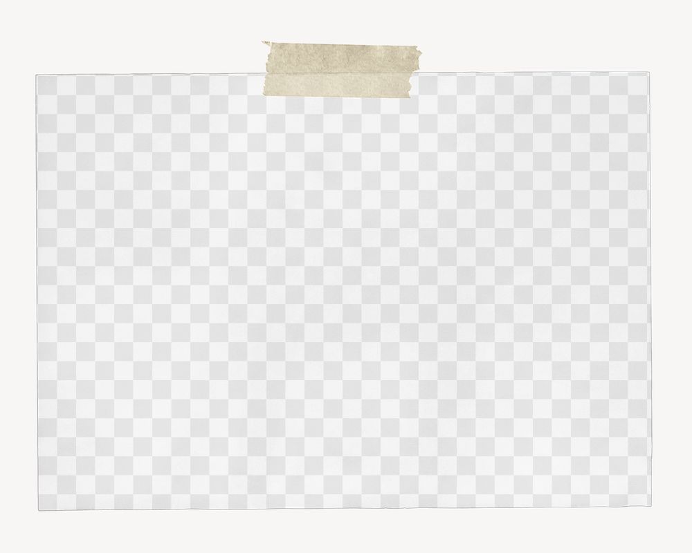 Realistic card png paper mockup, transparent design