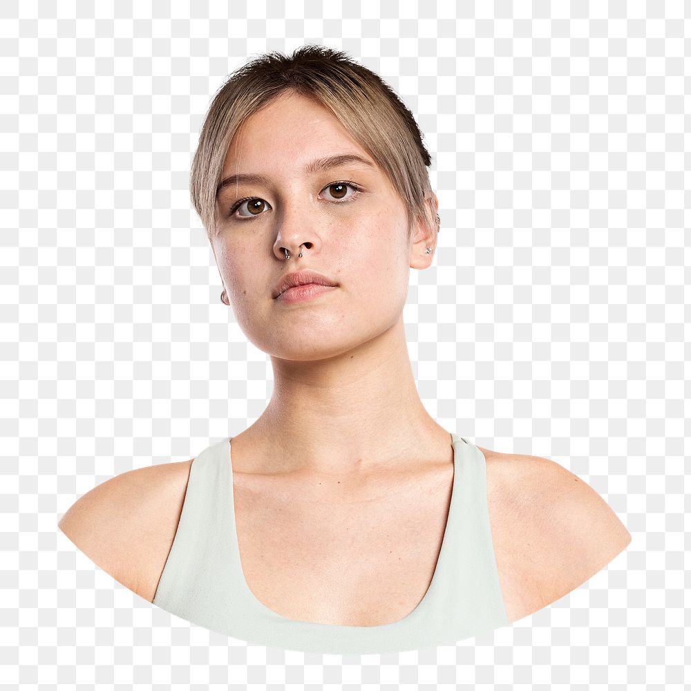 Active woman png sticker, transparent background