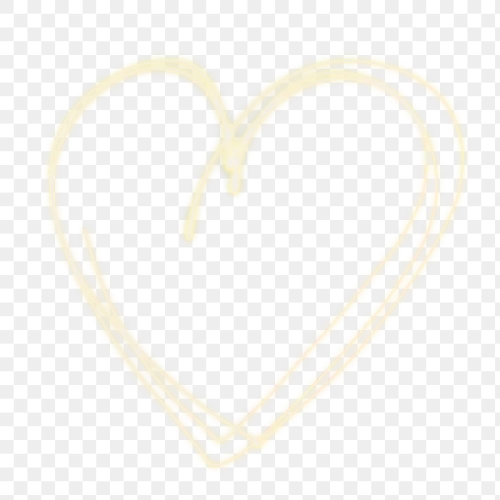 Heart shape long exposures png sticker, transparent background