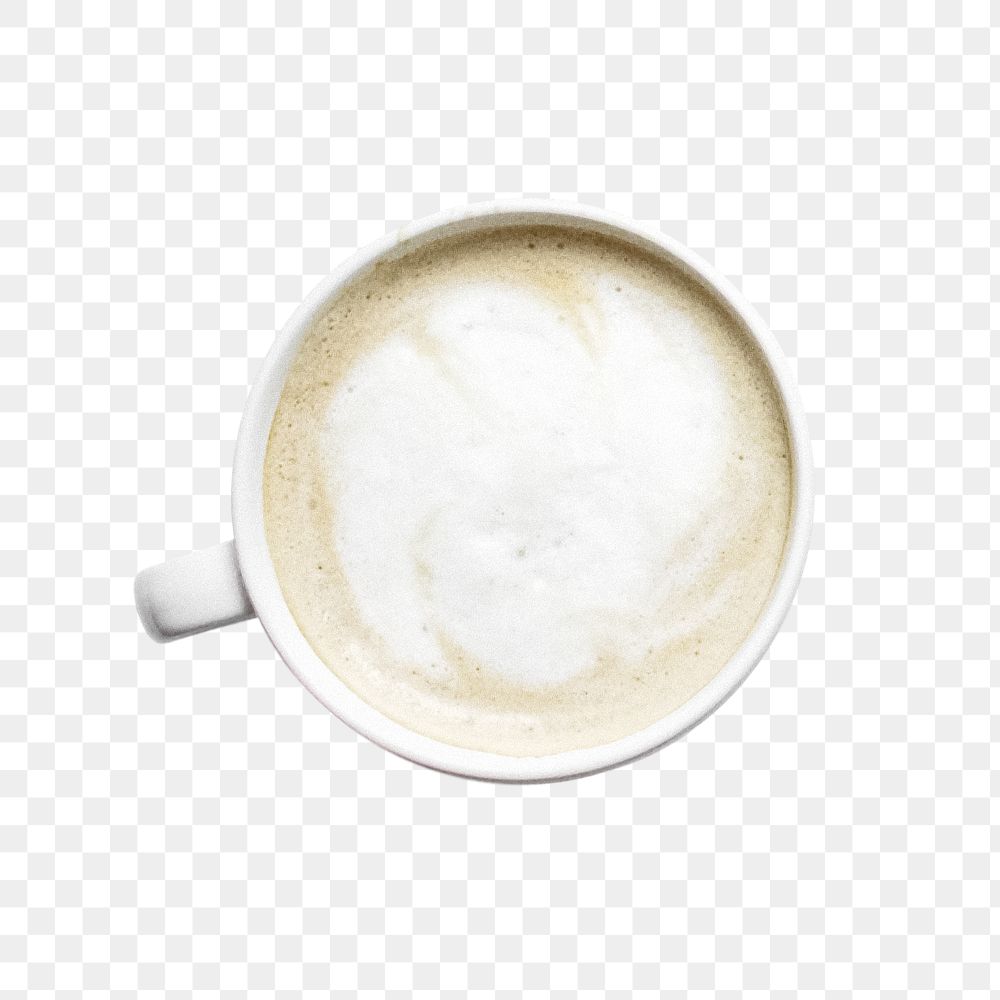 Hot latte png sticker, transparent background