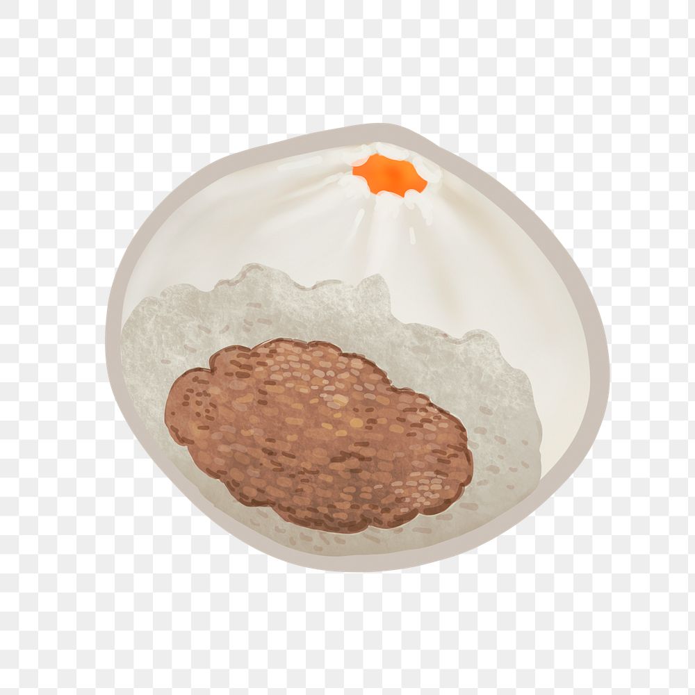 Pork bun png illustration sticker, transparent background