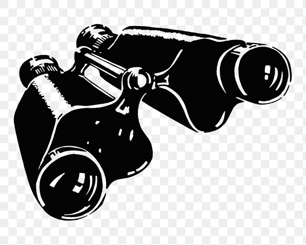 Vintage binoculars png object sticker, transparent background.   Remixed by rawpixel.