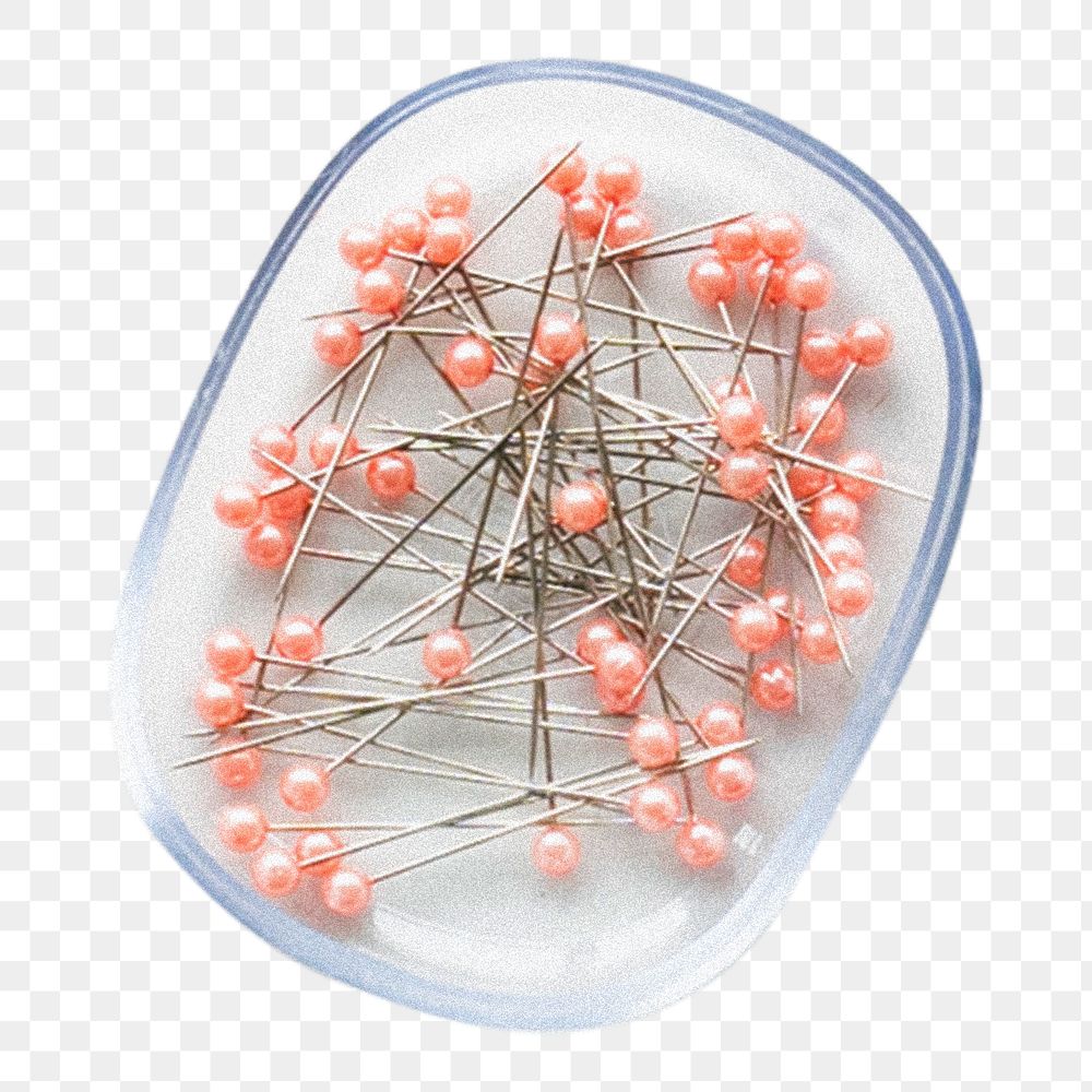 Sewing pins png sticker, transparent background