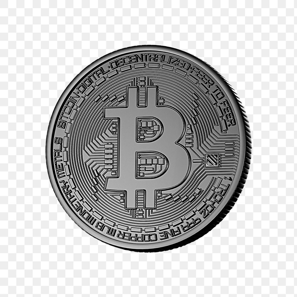 Bitcoin coin png sticker, transparent background