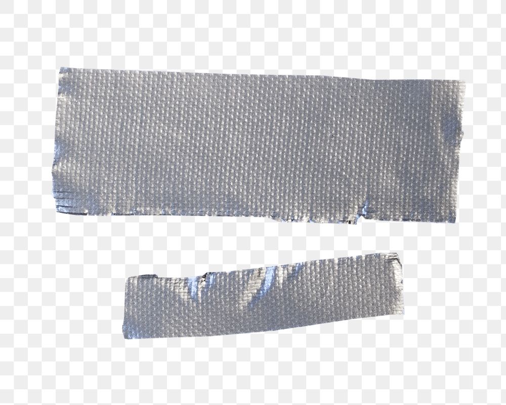 Silver duct tape png sticker, transparent background