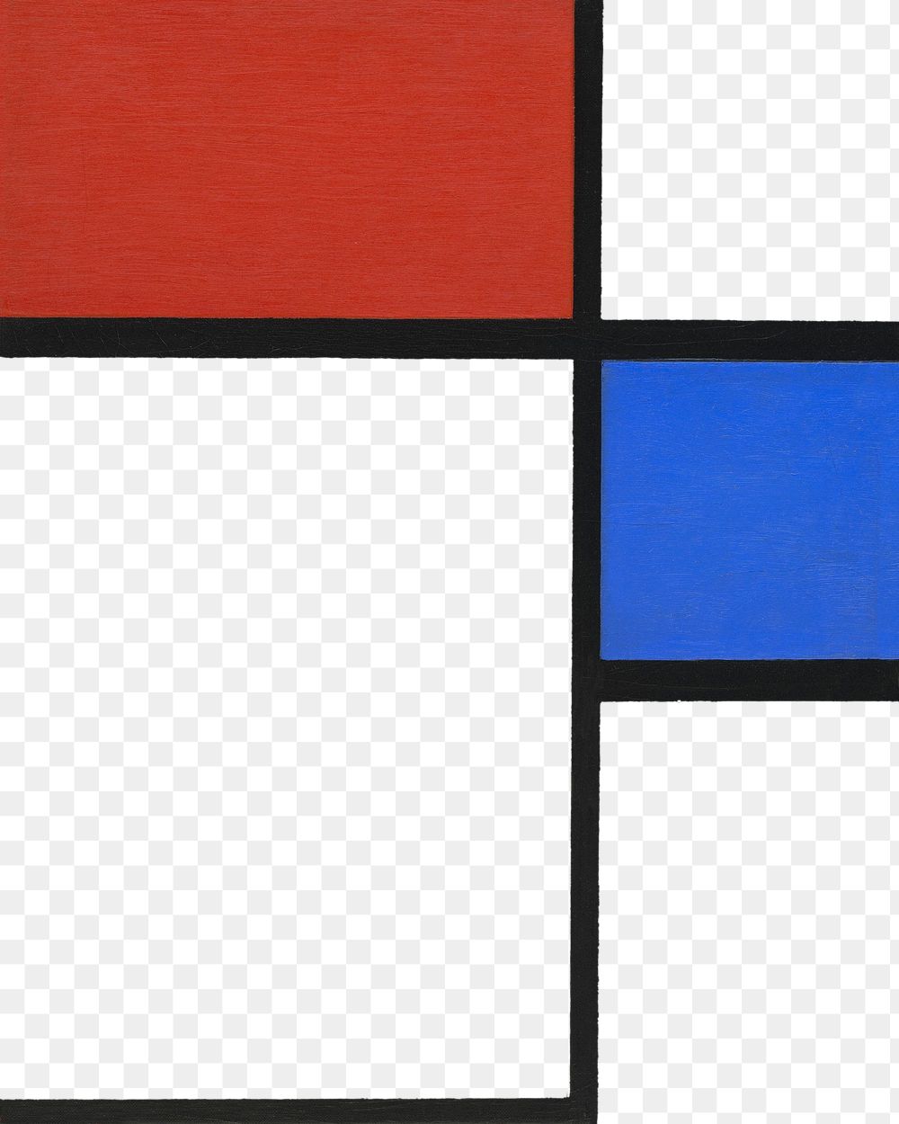 Png Mondrian&rsquo;s Composition No. II, Cubism art, transparent background.   Remixed by rawpixel.