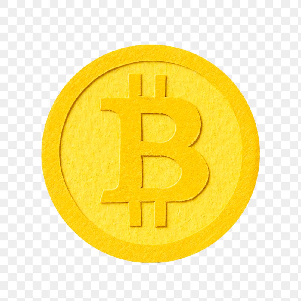 Bitcoin png currency money sticker, transparent background