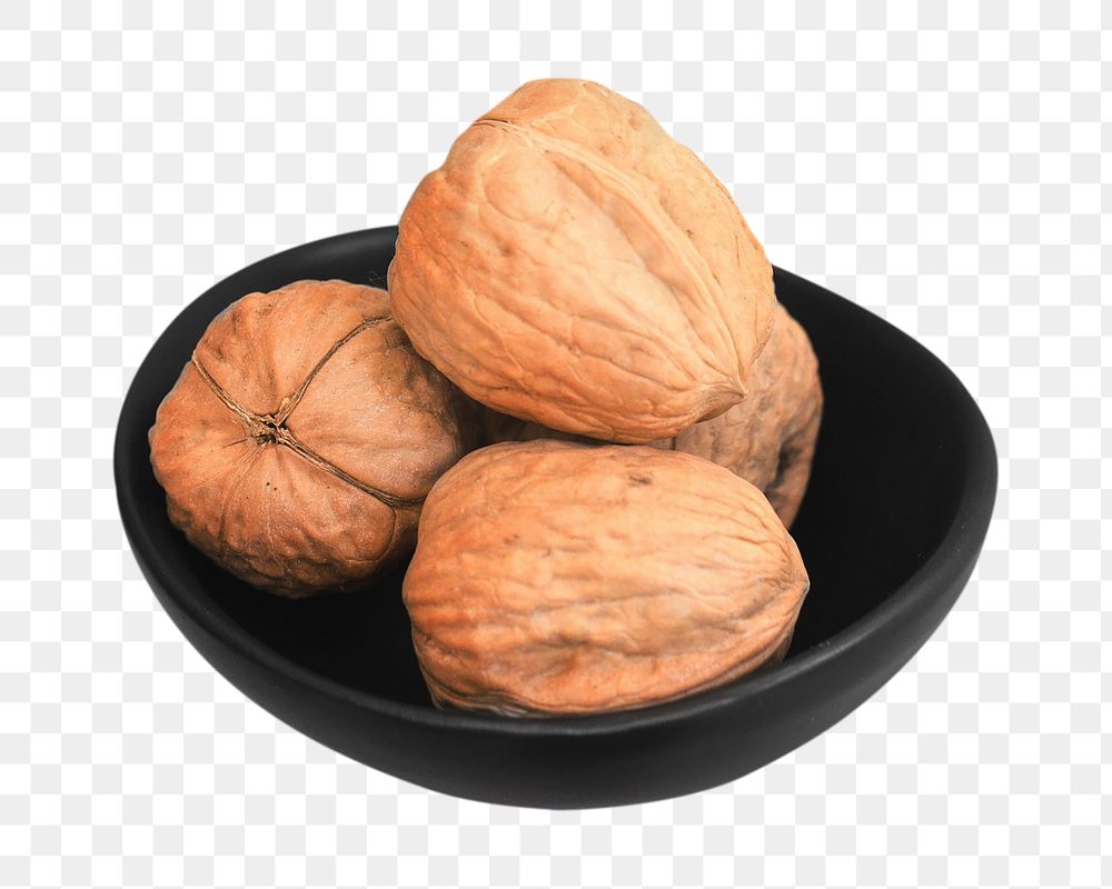 Walnut png collage element on transparent background