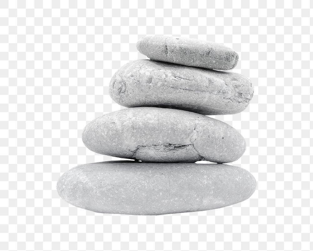 Stacked stones png, isolated object, transparent background