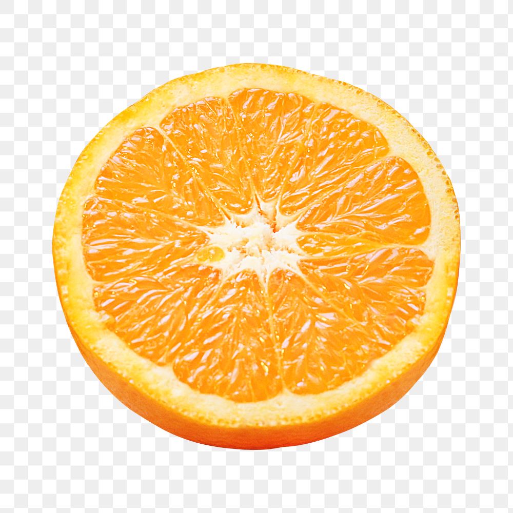 Orange png collage element, transparent background