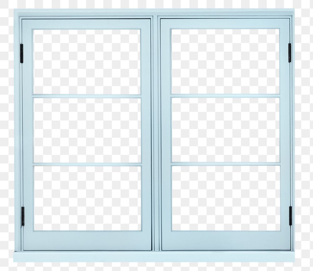 Blue window png, isolated object, transparent background