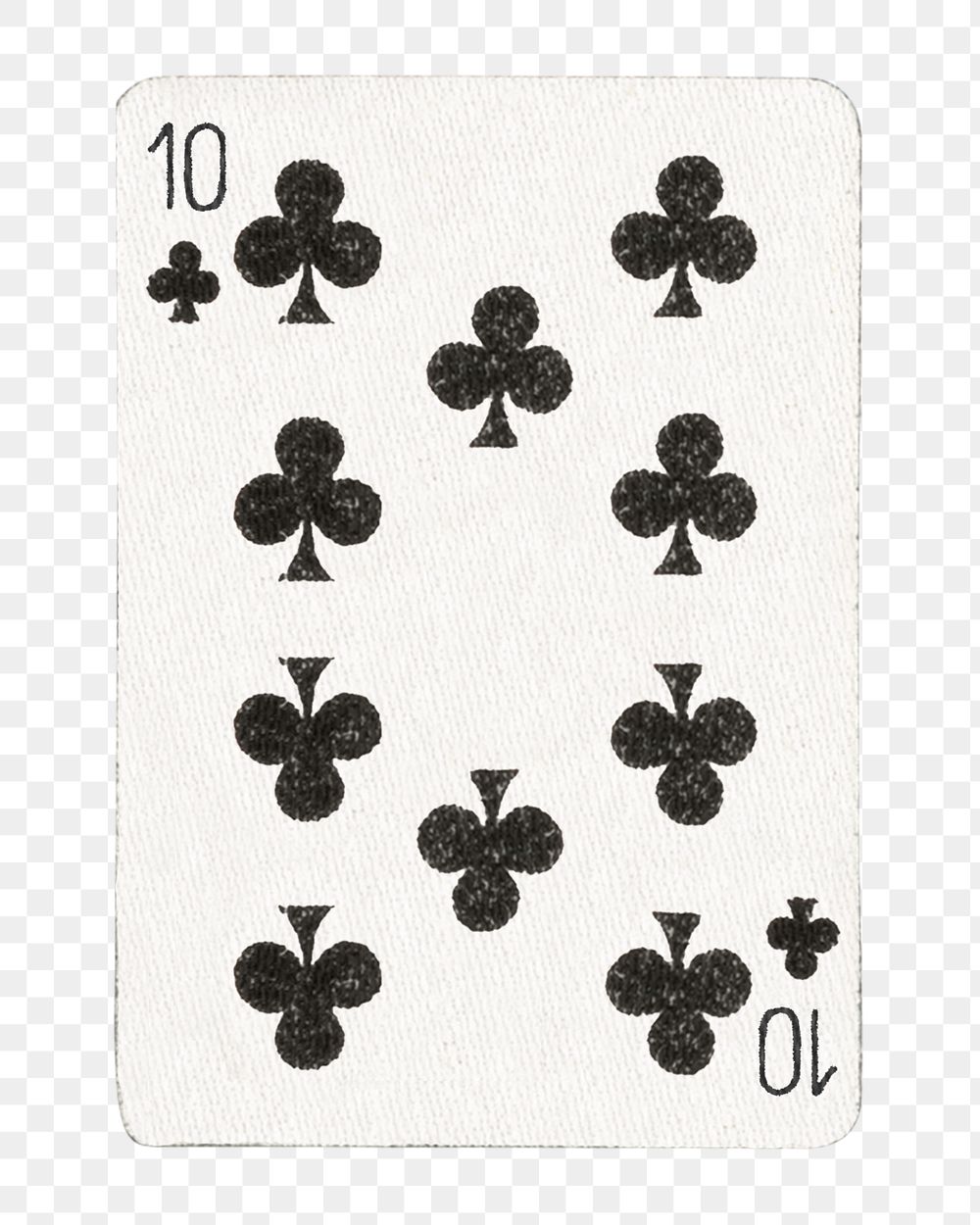 PNG 10  clover poker card  transparent background. Remixed by rawpixel.