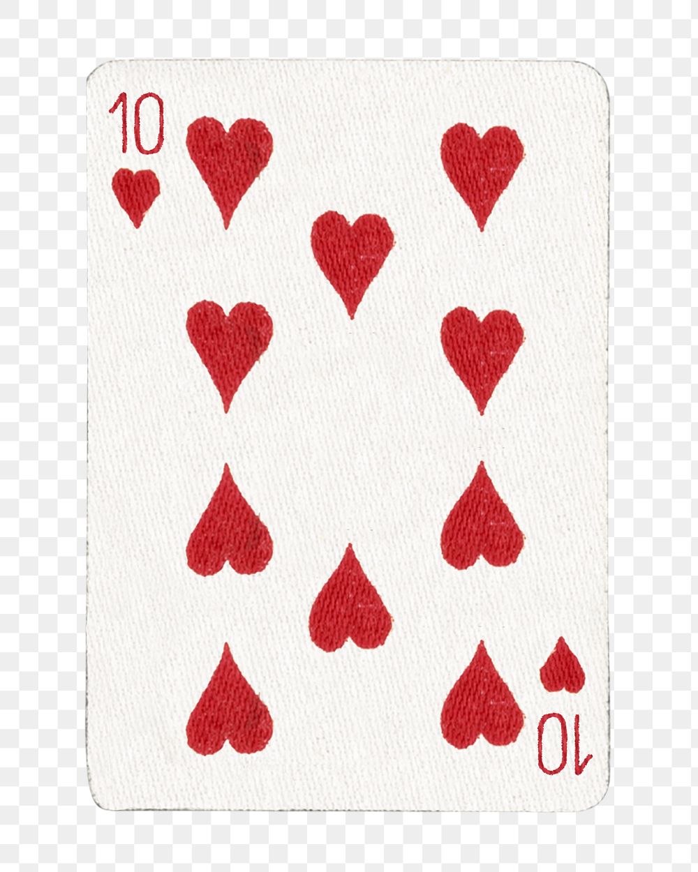 PNG 10  heart poker card  transparent background. Remixed by rawpixel.