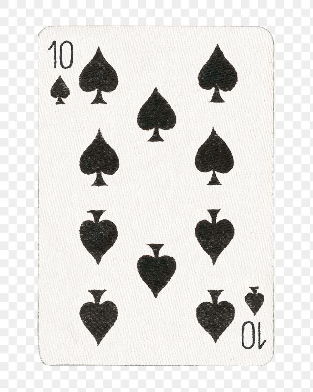 PNG 10 spade poker card  transparent background. Remixed by rawpixel.