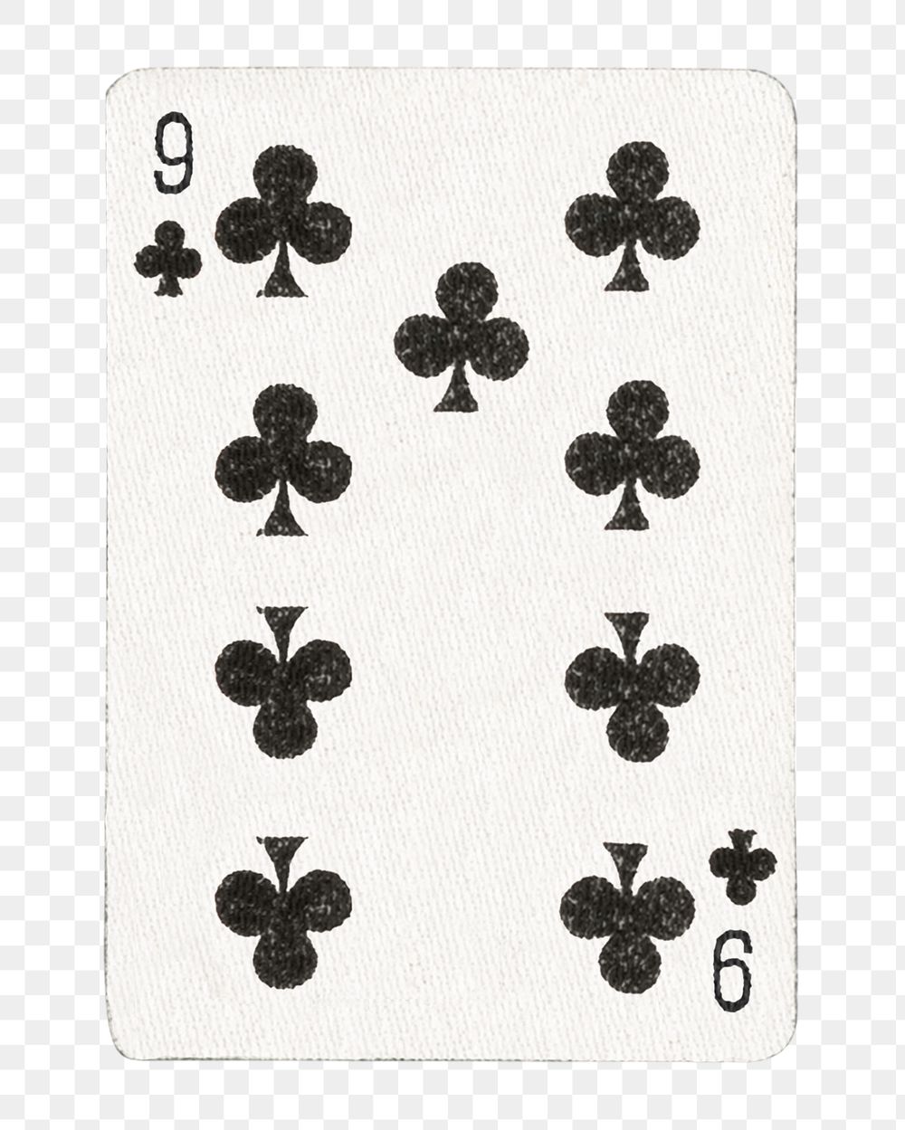 PNG 9  clover poker card  transparent background. Remixed by rawpixel.