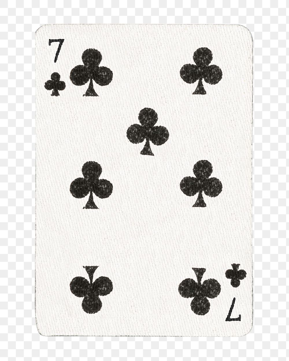 PNG 7  clover poker card  transparent background. Remixed by rawpixel.