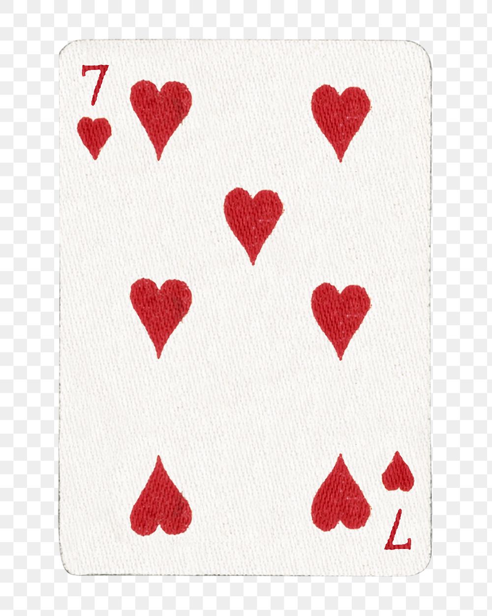 PNG 7 heart poker card  transparent background. Remixed by rawpixel.