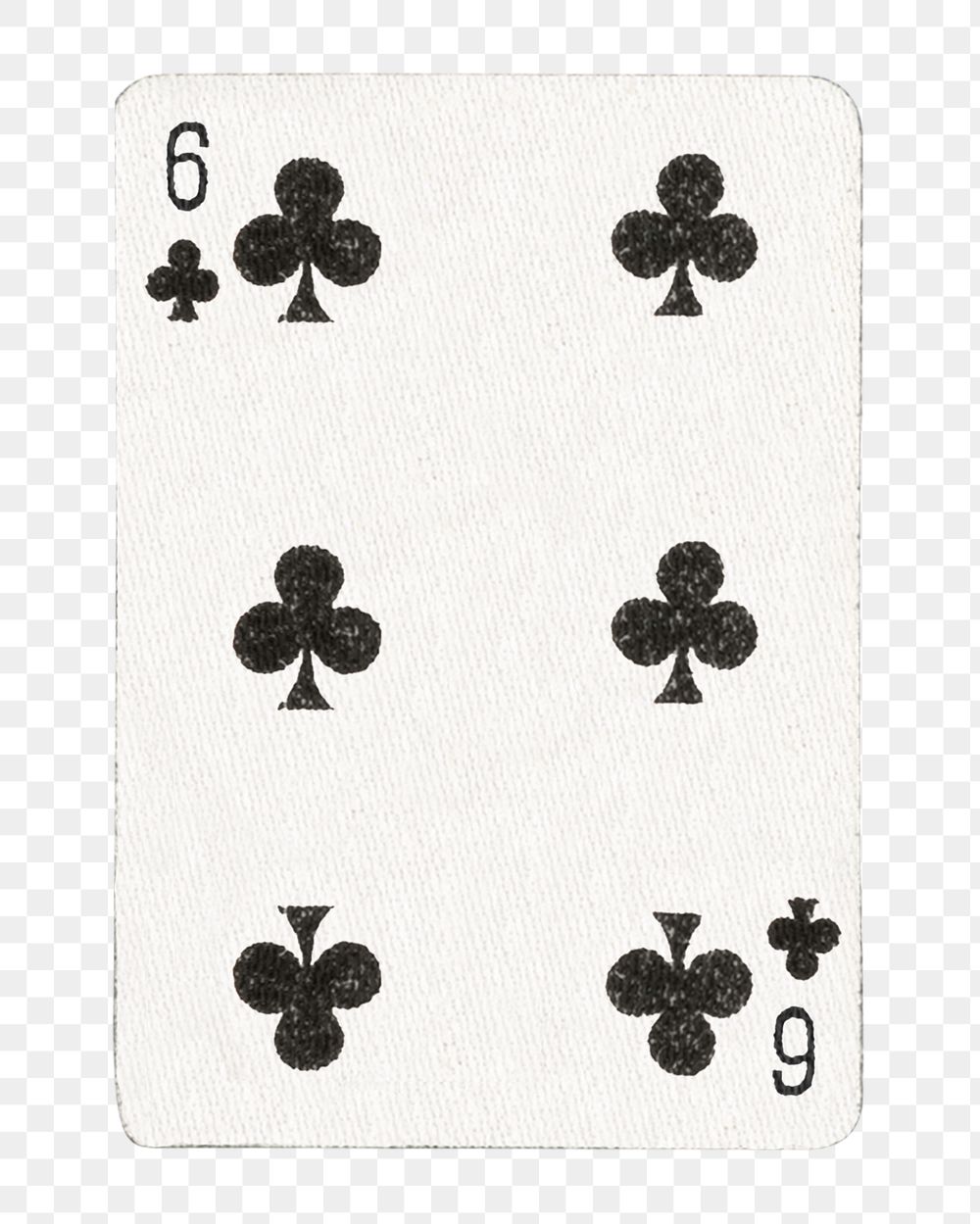 PNG 6  clover poker card  transparent background. Remixed by rawpixel.