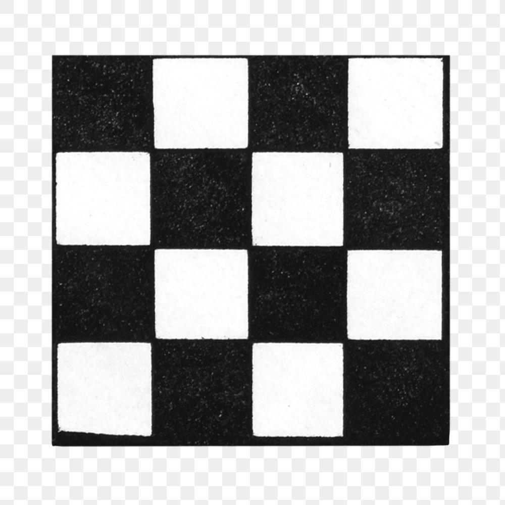 PNG Checkered square shape, vintage illustration, transparent background.  Remixed by rawpixel. 