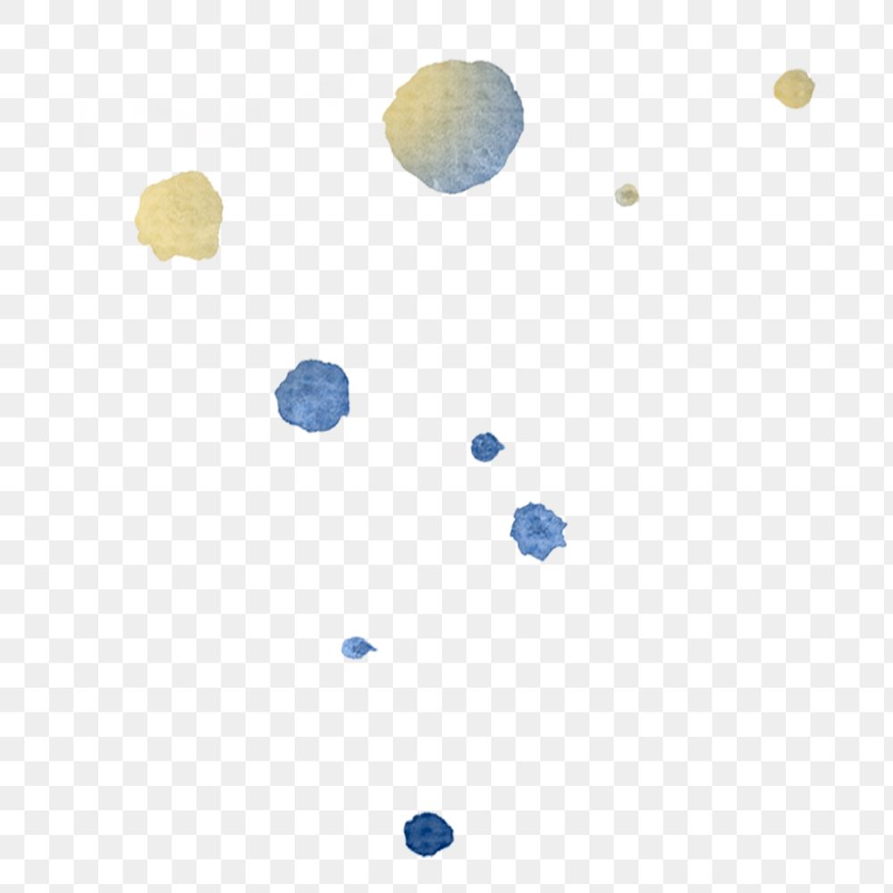 Png blue watercolor circles on transparent background