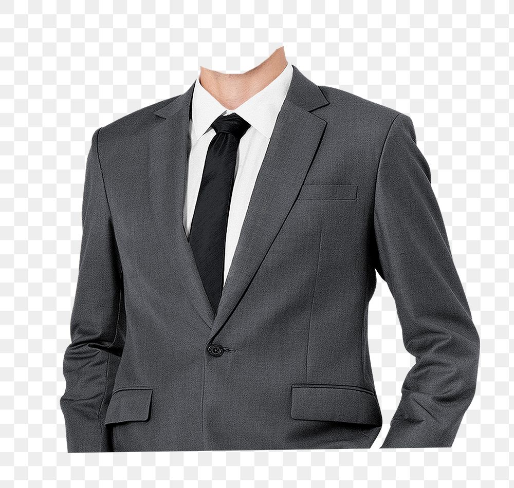Business man black suit cutout