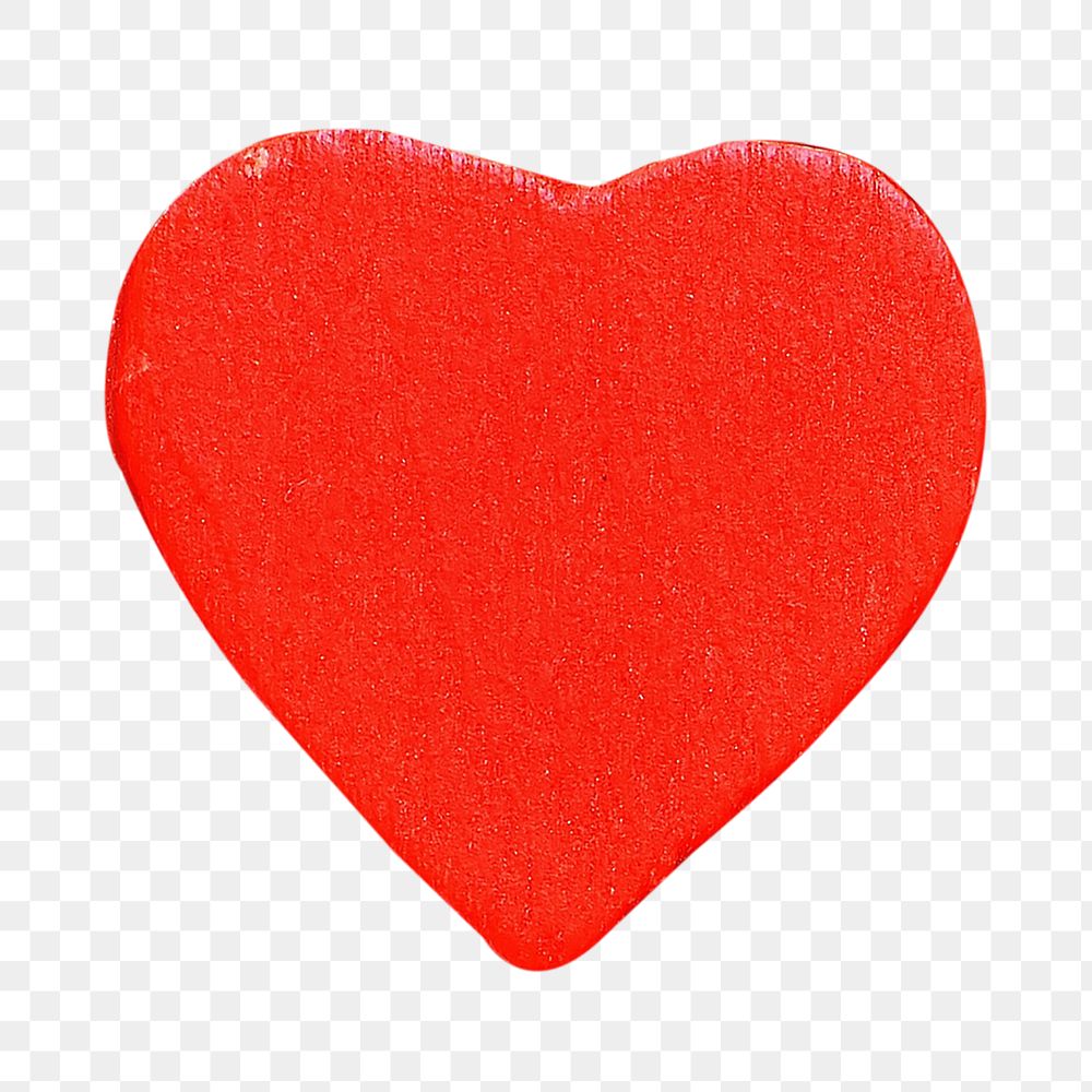 Red heart png, transparent background