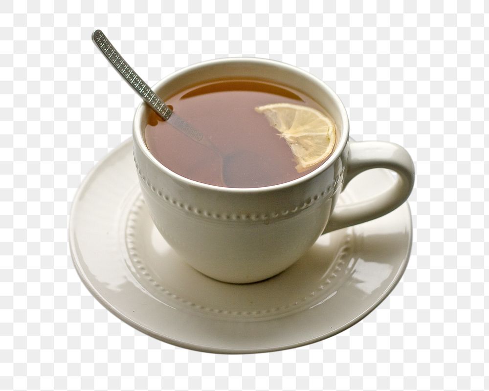 Hot lemon tea png, transparent background