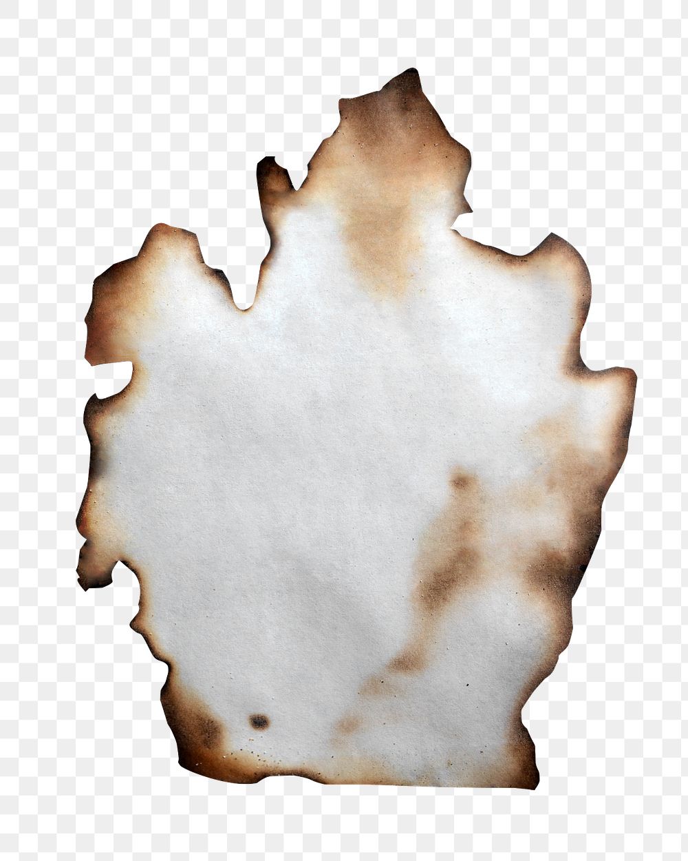 Burned paper png sticker, transparent background