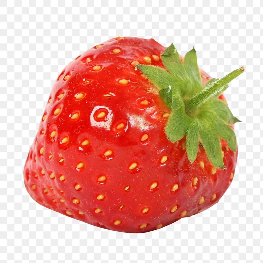 Strawberry fruit png sticker, transparent background