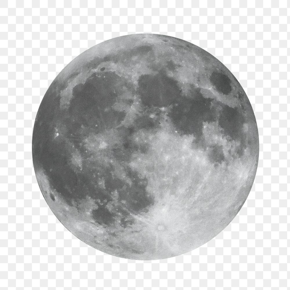 Full moon png, transparent background