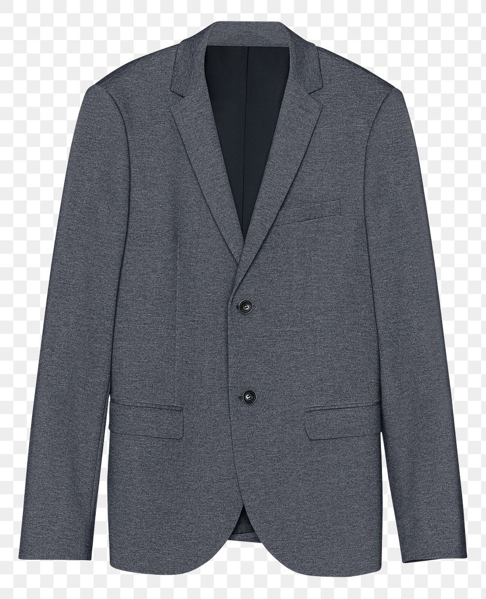 Men's gray suit png sticker, business attire design, transparent background