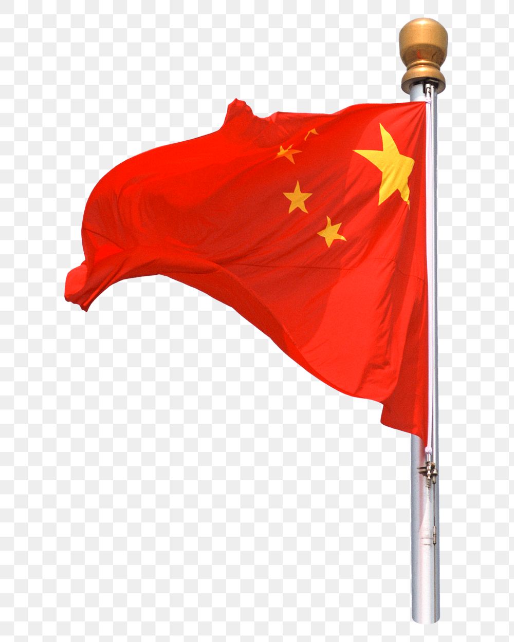 PNG Chinese flag, collage element, transparent background