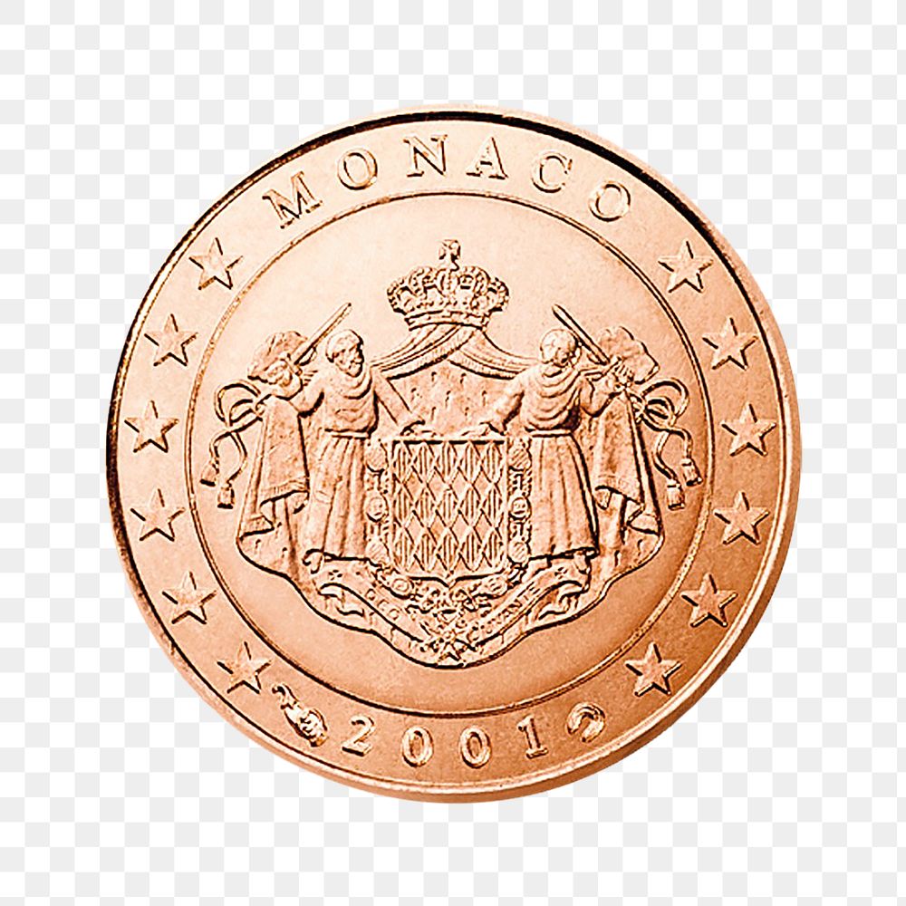 PNG Monaco coin money, collage element, transparent background