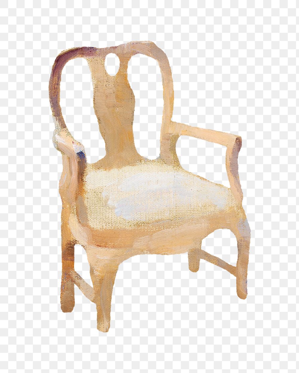Vintage chair png illustration by Maria Wiik, transparent background. Remixed by rawpixel.