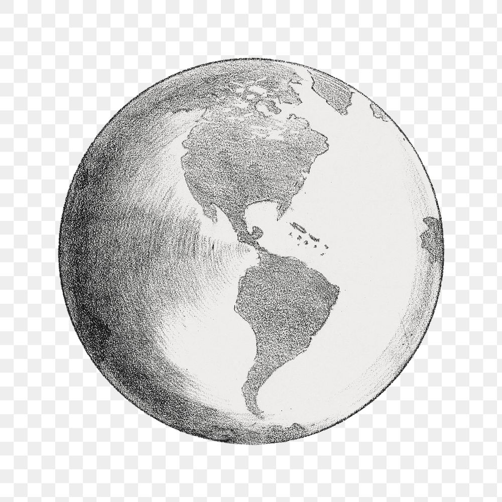 Vintage globe png illustration, transparent background. Remixed by rawpixel.