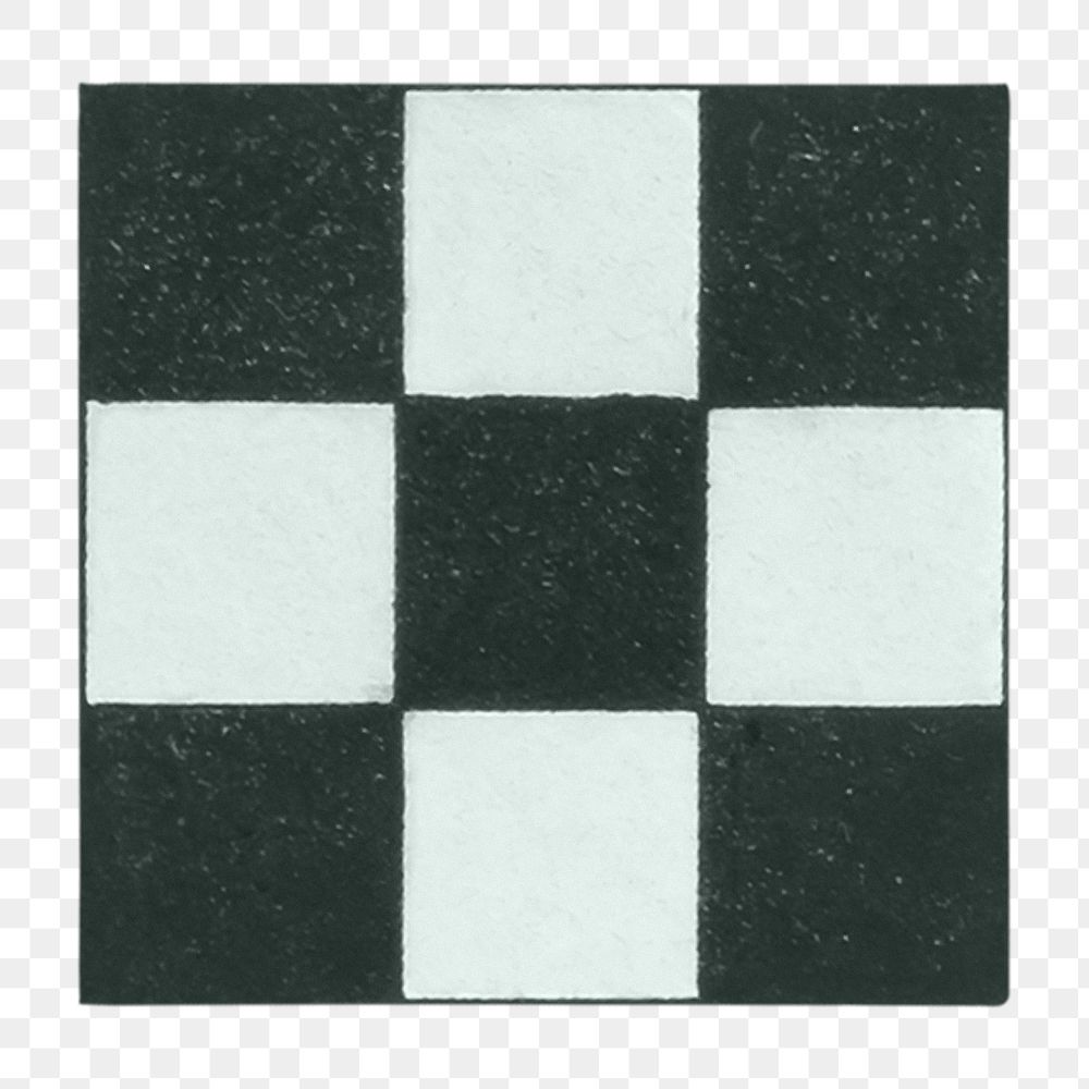 Square png checkered pattern shape, geometric graphic, transparent background. Remixed by rawpixel.