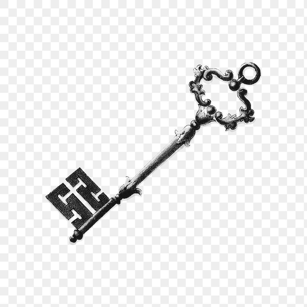 Medieval key png, Masonic chart of the Scottish rite illustration on transparent background. Remixed by rawpixel.