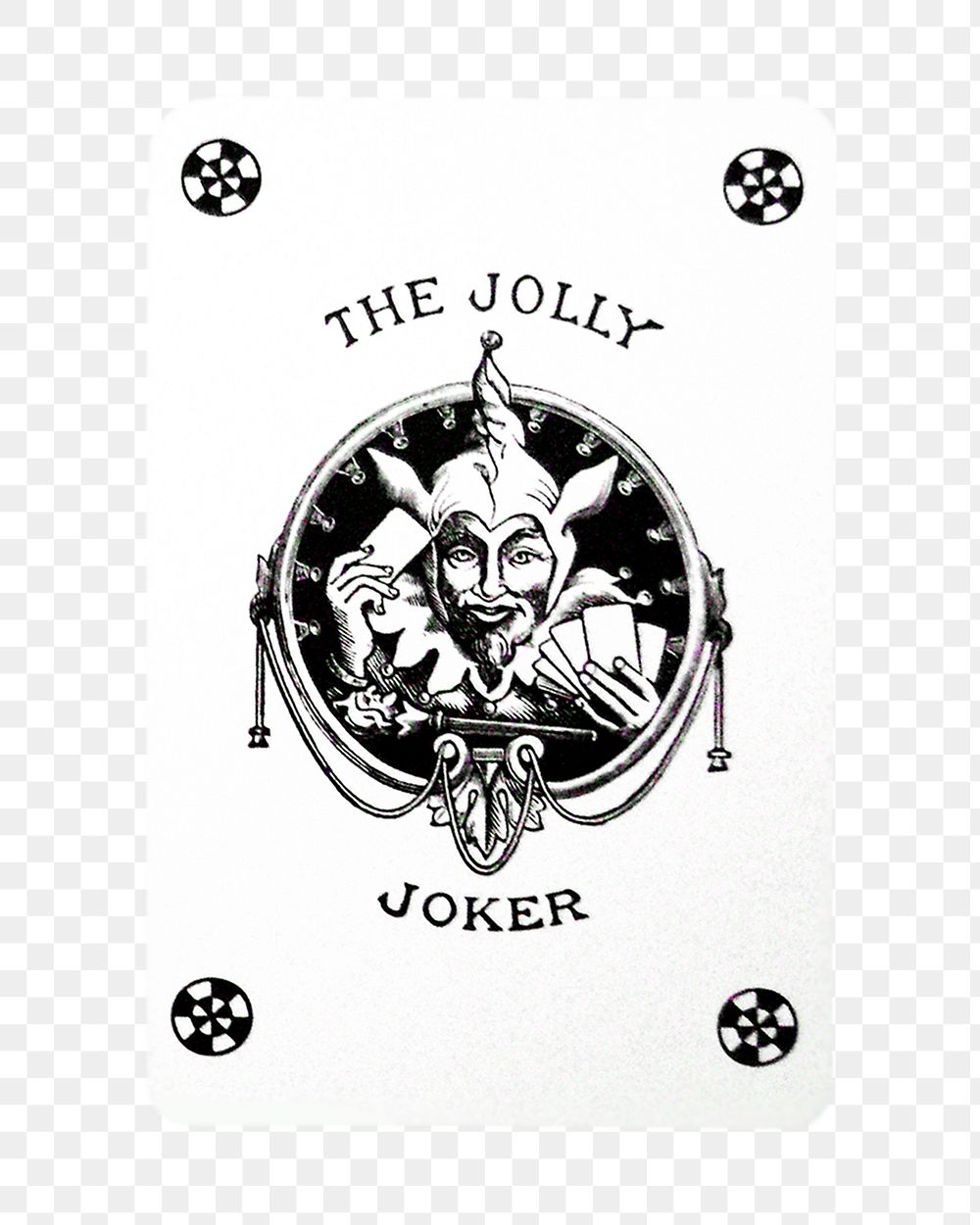 Joker card png, isolated object, transparent background