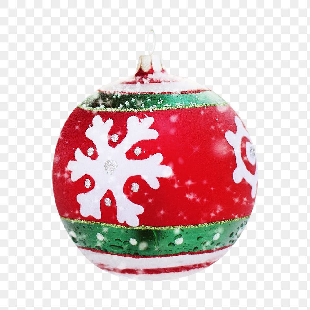 Christmas ornament png, isolated object, transparent background