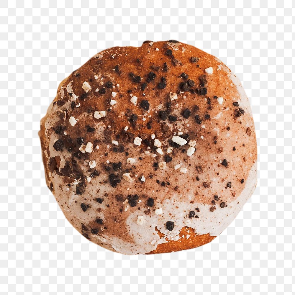 Donut ball png, food element, transparent background