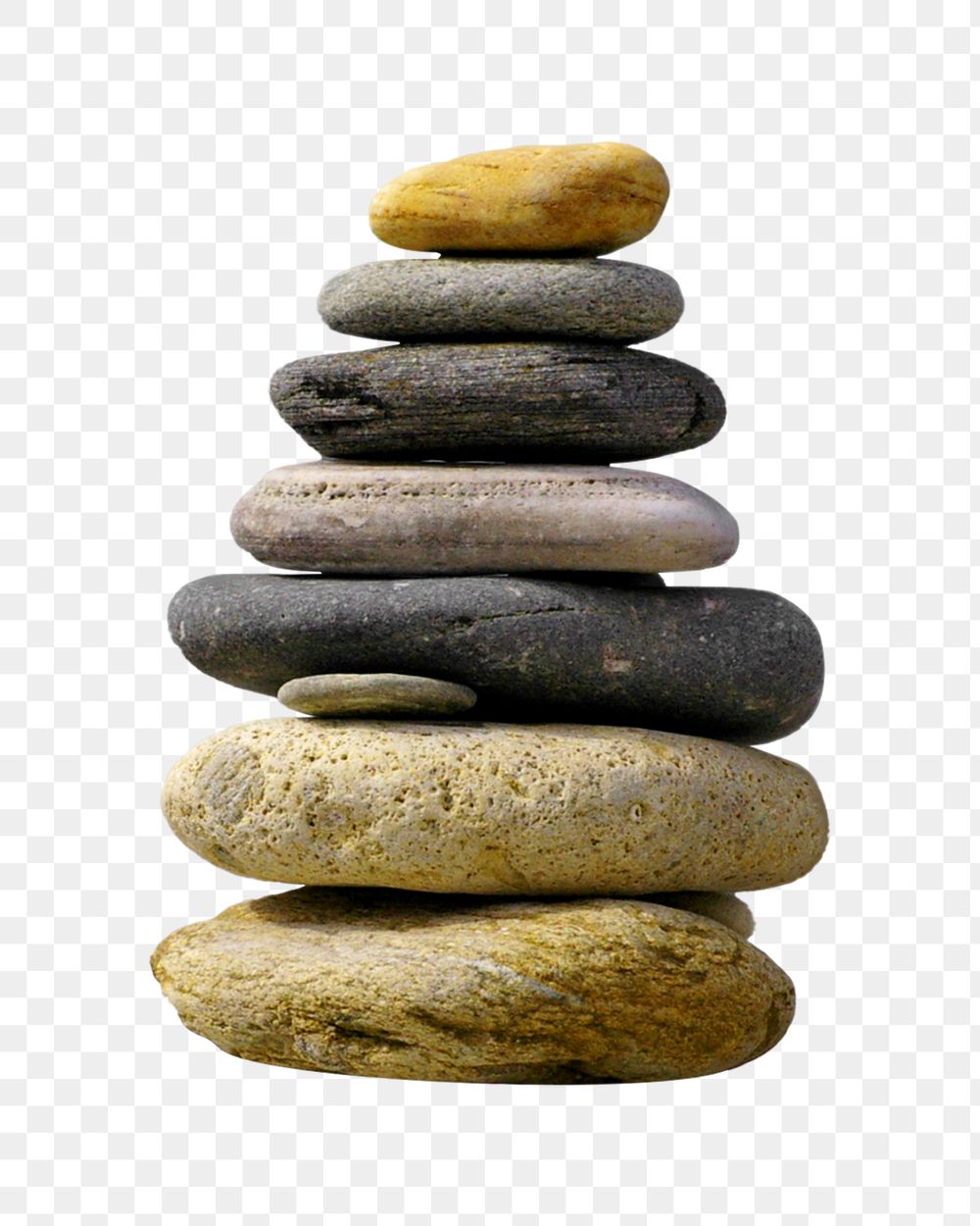 Png stacked rocks, isolated collage element, transparent background